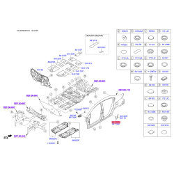 Облицовка / защитная накладка, боковина правая 84127-1W000 Mobis