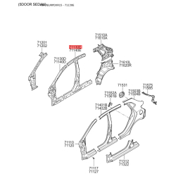 Боковина левая 71130-4YB00 Mobis