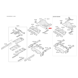 Кронштейн пола багажника левый 65594-4Y000 Mobis