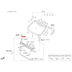 Облицовка передней панели (жабо) 86150-1W000 Mobis