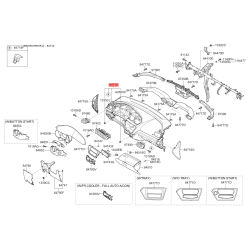 Панель приборов (щиток), в сборе и комплектующие 84710-4Y000WK Mobis