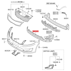 Решетка радиатора 86561-4Y000 Mobis