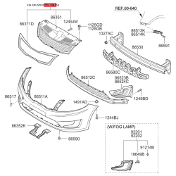 Решетка радиатора 86350-4Y100 Mobis