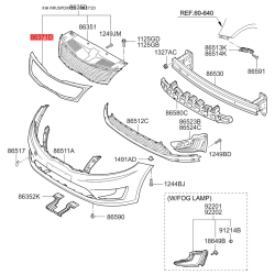 Емблема радіатора 86353-4Y100 Mobis