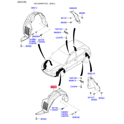Обшивка (подкрылок), колесная ниша левая 86811-1G600 Mobis