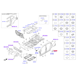 Накладка арки колеса наружная пластиковая правая 84126-1W300 Mobis