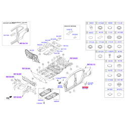 Облицовка / защитная накладка, боковина правая 84221-1W300 Mobis