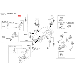 Замок (цилиндр) зажигания с ключами 81900-1GC20 Mobis