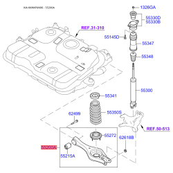 Рычаг подвески колеса нижний 55210-1D100 Mobis