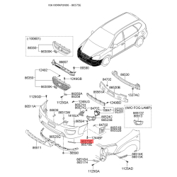 Кронштейн, буфер левый 86575-1D000 Mobis