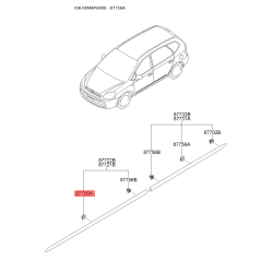 Молдинг порога, бампера и крыла 87756-1D000 Mobis