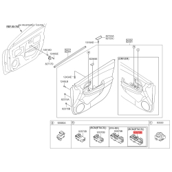 Блок кнопок стеклоподъёмника 93570-4Y000 Mobis
