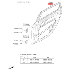 Двері, кузов праві 77004-A4050 Mobis