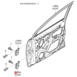 Пистон (клипса) обивки двери MC001-50897 Mobis