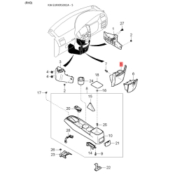 Чохол (пильник) направляючої супорта 0K9A4-26255 Mobis