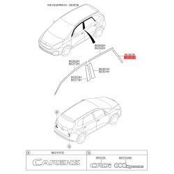 Облицювання / захисна накладка, боковина заднє праве 86393-A4000 Mobis