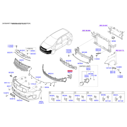 Заглушка бампера ліва 86523-A4000 Mobis