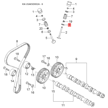 Втулка стабілізатора KH430-33692 Mobis - KH43033692 - схема з каталогу 6, USAKSD002A KH43033692