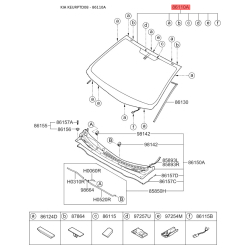 Ветровое стекло 86110-1M020 Mobis