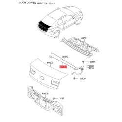 Торсион (пружина) крышки багажника (задней двери) правый 79283-1M010 Mobis