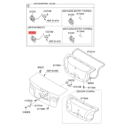 Замок кришки багажника 81230-1M060 Mobis