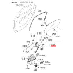 Боковое стекло (окно) двери левое 83410-2F011 Mobis