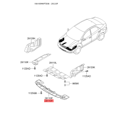 Защита двигателя / поддона двигателя передняя 29110-1M201 Mobis