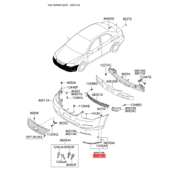 Молдинг порога, бампера і крила лівий 86571-2F500 Mobis