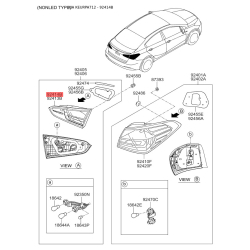 Фонарь задний правый 92440-A7020 Mobis