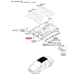 Пистон (клипса) обивки салона 0BF70-68865CQ Mobis