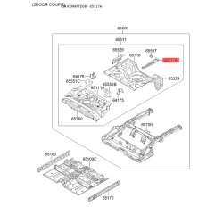 Кронштейн підлоги багажника 65535-1M000 Mobis