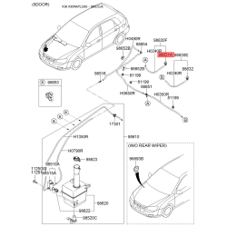 Распылитель воды для чистки, система очистки окон левый 98631-2F200 Mobis