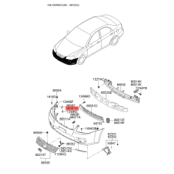 Кронштейн, буфер лівий 86591-2F001 Mobis
