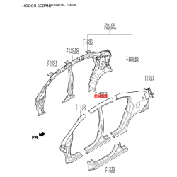 Поріг підлоги (кузов) правий 71402-A7B00 Mobis