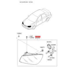 Фара основная правая 92102-2F520 Mobis