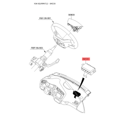 Подушка безопасности пассажирская на переднюю панель 84530-A7000 Mobis