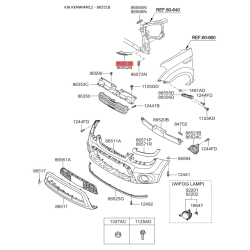 Кронштейн, буфер левый верхний 86551-2K500 Mobis