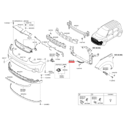 Кронштейн, буфер правий верхній 86552-E4000 Mobis