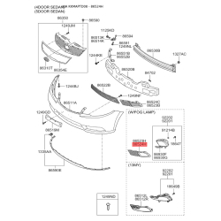 Решітка вентилятора, буфер права 86564-1M311 Mobis