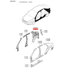 Крыло заднее (или часть боковины) левое 71601-2F030 Mobis