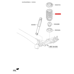 Пружина ходової частини 55330-A7150 Mobis
