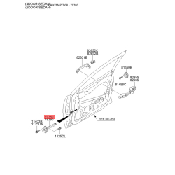 Петля бічних дверей ліва 79380-1M200 Mobis