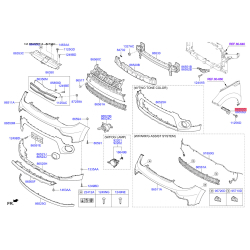 Кронштейн, буфер лівий 86553-B2000 Mobis