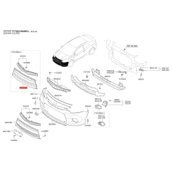 Молдинг порога, бампера и крыла 86522-A7000 Mobis