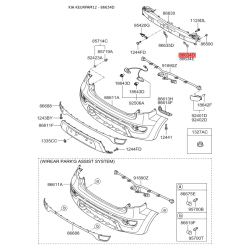Кронштейн, буфер левый нижний 86634-2K070 Mobis