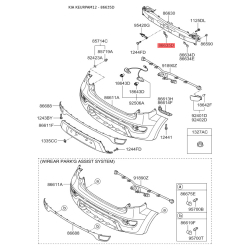 Кронштейн, буфер нижній 86635-2K070 Mobis