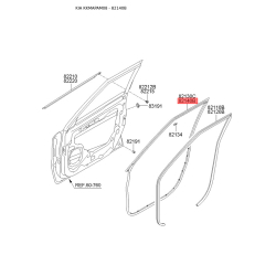 Ущільнення дверей праве 82140-2K001 Mobis