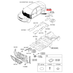 Облицовка / защитная накладка, боковина правая 84127-1M000 Mobis