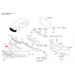 Облицювання / захисна накладка, буфер 86588-A7000 Mobis