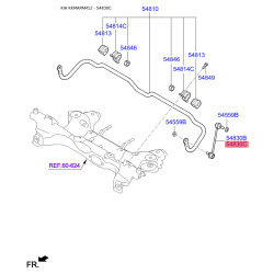 Стойка стабилизатора правая 54840-2K000 Mobis